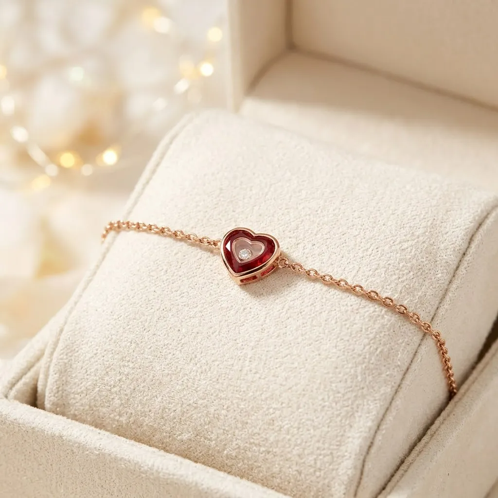 Chopard Happy Hearts – pulsera de oro rosa con diamante - Chopard