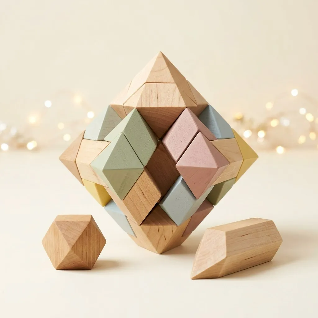 Naef Diamant Swiss – octaedro de madera de 15 piezas - Naef Spiele